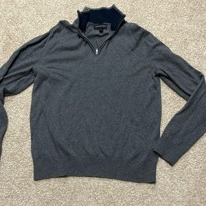 Banana Republic lightweight half zip sweater | small | grey